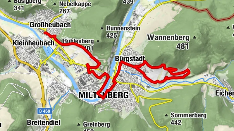Fränkischer Rotwein Wanderweg - 6. Etappe von Großheubach nach Bürgstadt