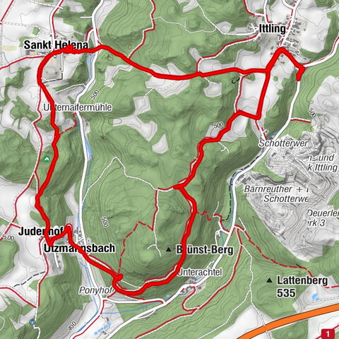 Auf stillen Pfaden zur Kirche von St. Helena.