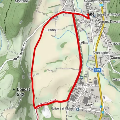 Rundkurs Lourdes - Rund um Adé