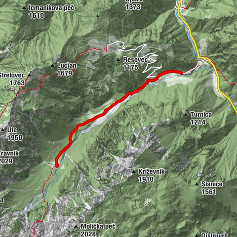 Spaziergang durch das Gletschertal Robanov Kot in den Steiner Alpen (sb73)