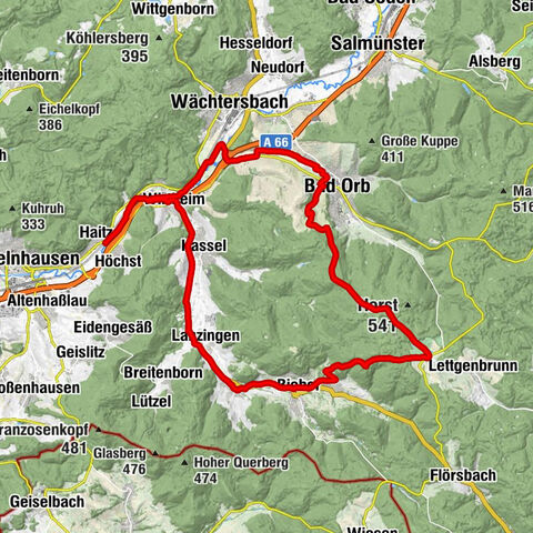 BAD ORB | Rundweg mit dem Rad Richtung Jossgrund und Biebergemünd