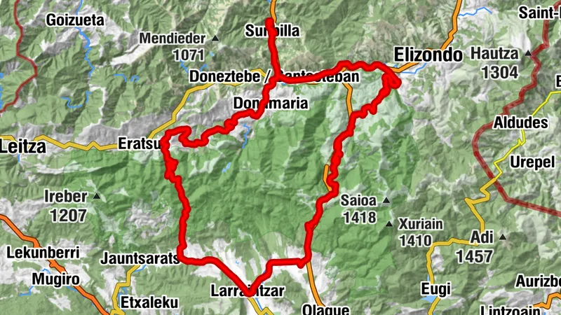 Belate und Orokieta - Camping Aritzigain Route 2