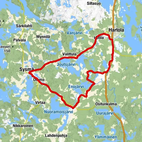 Sysmä - Hartola -Rundkurs
