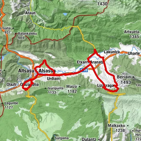 Sakanako Itzulia - Camping Arbizu Route 1
