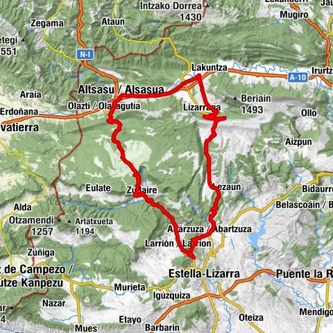 Lizarraga und Urbasa - Camping Arbizu Route 2