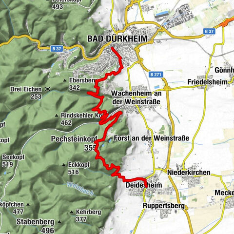Pfälzer Weinsteig Etappe 03 Bad Dürkheim - Deidesheim