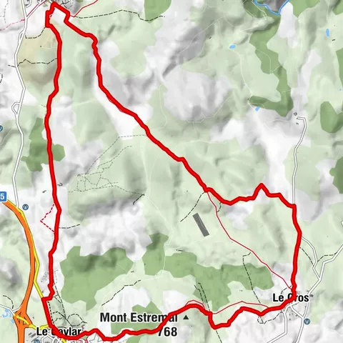 ROUTE NR. 75 - SÜDLICH VON LARZAC - MTB-BEREICH FFC LODÉVOIS UND LARZAC
