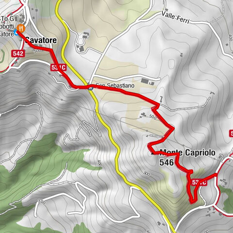 Weg Valle Croce - Cavatore - Weg 531C mit dem Mountainbike
