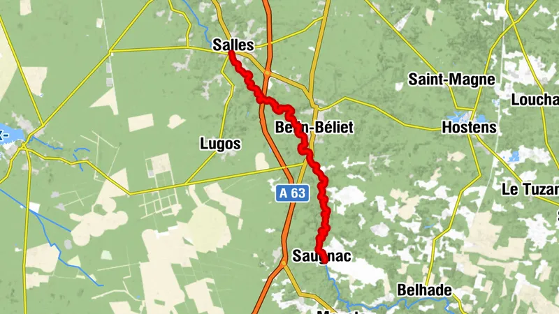 Parcours journée entre Leyre landaise et L’Eyre Girondine