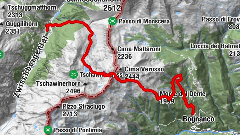 Etappe 3: Alpine Hüttenwanderung Zwischbergen - Bognanco