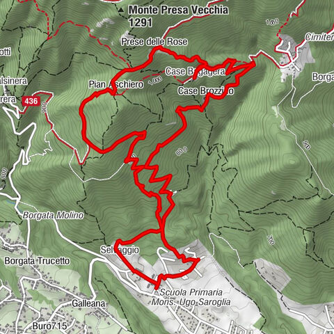 Unberührte Wälder und alte Dörfer im Valsangone - Rundweg Selvaggio - Bagaggera
