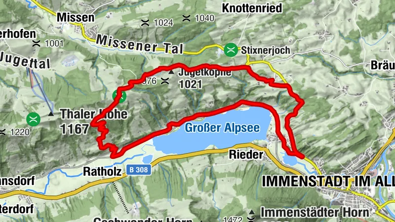 Naturbiken: Alpseeblick Höhentour