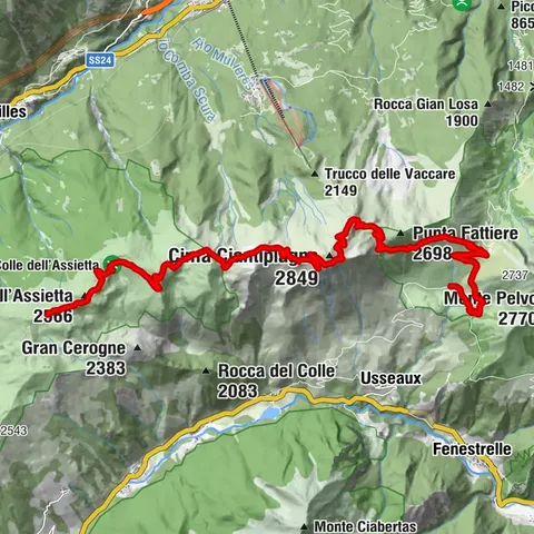 Le Strade dei Forti - Etappe 8 von Pian dell'Alpe bis Casa Assietta