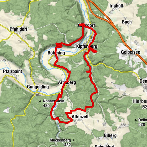 Mühlenweg - Schlaufe 16 des Altmühltal-Panoramaweges