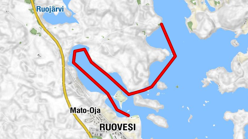 Ruoveden laivaranta - Rengasniemen laavu -reitti