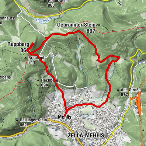 Rundwanderweg - Ruppberg - Thüringer Wald