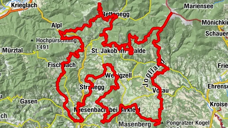Der große Jogl - Startpunkt Miesenbach, Miesenbach