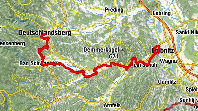 Etappe 01 Weinland Steiermark Radtour Leibnitz - Deutschlandsberg