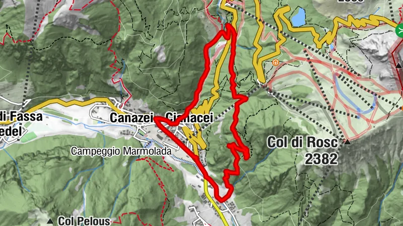 Canazei - Mortic - Pecol - Canazei