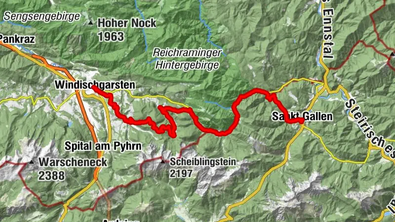 Etappe 03 Trans Nationalpark Windischgarsten - St. Gallen