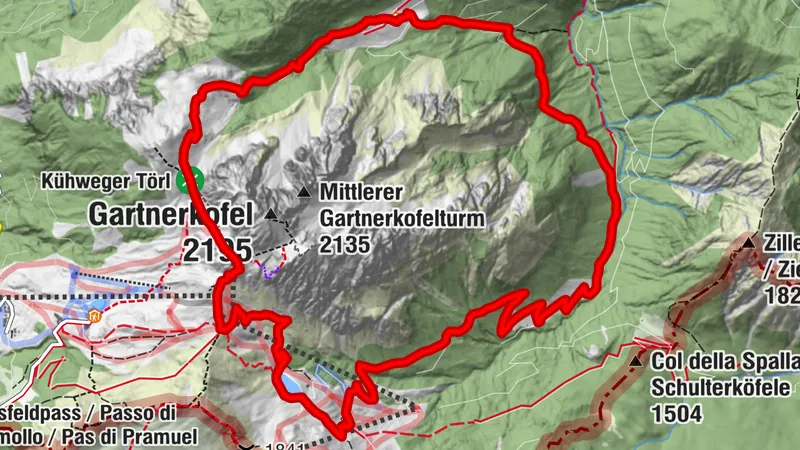 Gartnerkofel Umrundung - um das felsige Monument - RW N70