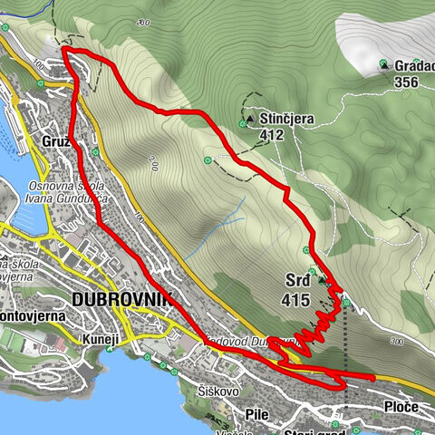 Ploče - Srđ - Dubrovnik - Sv. Ana
