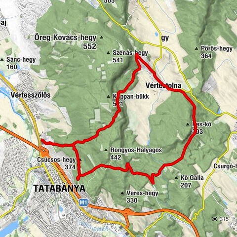 Tatabánya - Csúcsos-hegy - János-hegy