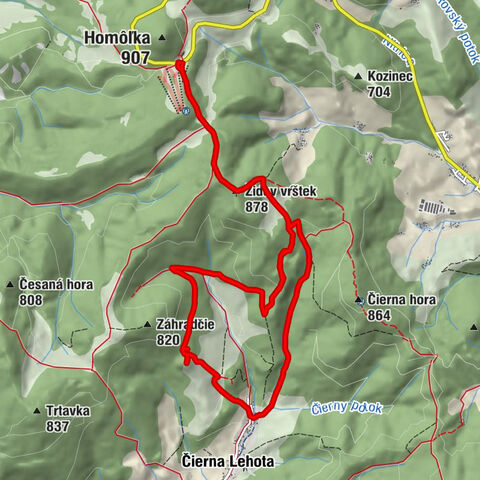 Čierna Lehota - Židov vrch - Pod ostricami