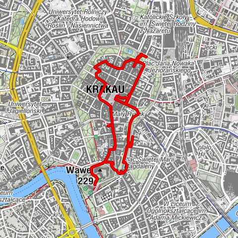 Stare Miasto - Kościół pw. Świętego Idziego - Wawel - Kościół pw. Świętego Józefa