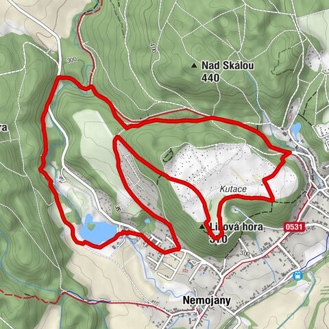 Nemojanský Mlýn - sv. Martin - Liliová hora - Nemojany