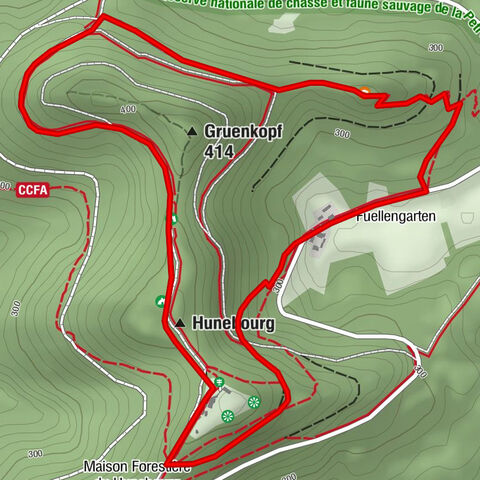 Familienroute: Rundkurs um das Schloss Hunebourg