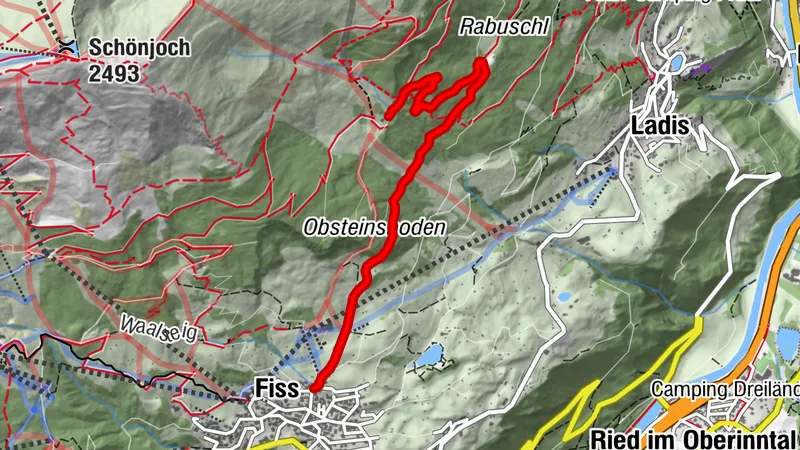 Wanderweg zur Frommes Alp