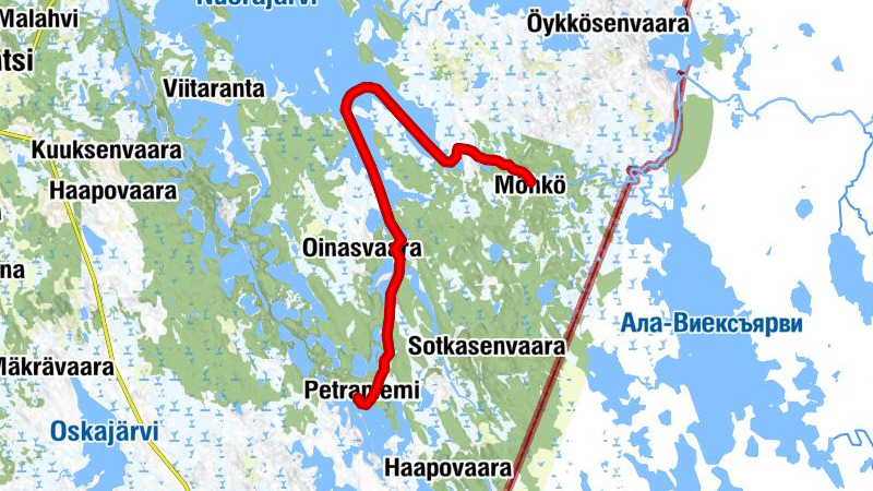 Wasserroute vom Hammerdorf Möhkö zum Nationalpark Petkeljärvi