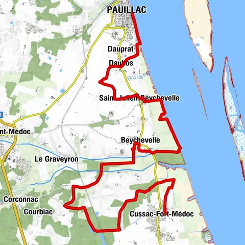 Chemin d'Amadour : étape 4 de Pauillac à Cussac-fort-Médoc