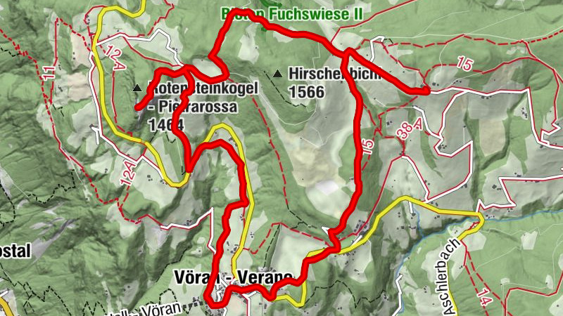 Alber - Sankt Nikolaus - Oberwirt - Rotensteinkogel - Pietrarossa