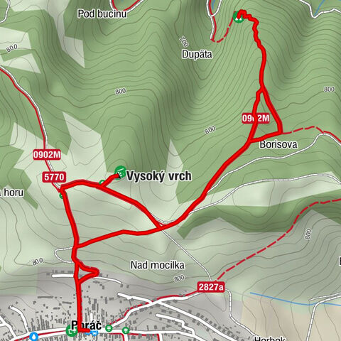 Poráč - Vysoký vrch - Šarkanova diera