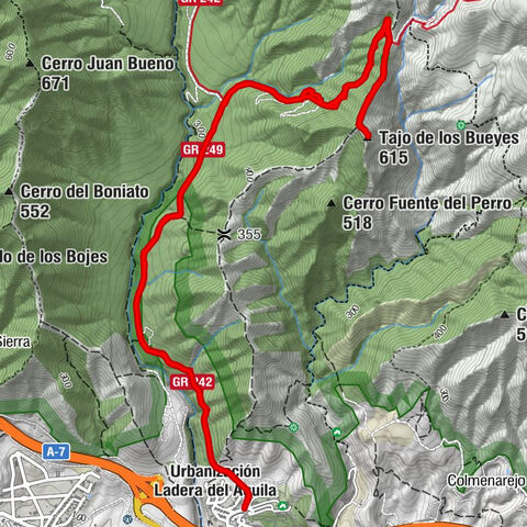 Restaurante Puente Aguila - Urbanización Ladera del Águila - Tajo de los Bueyes - Urbanización Puente Águila