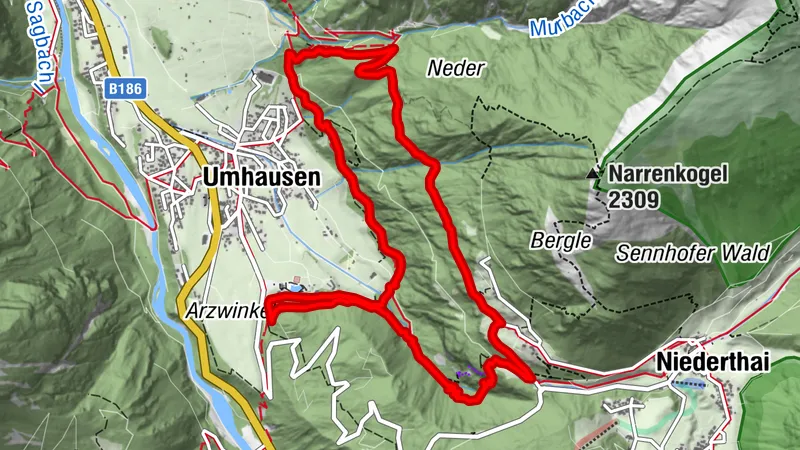 Rundwanderung Stuibenfall Umhausen