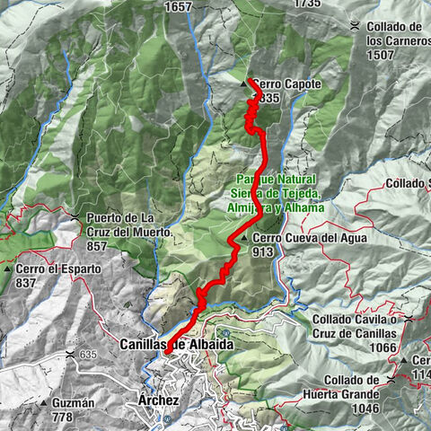Canillas de Albaida - la Montosa - Cerro Capote