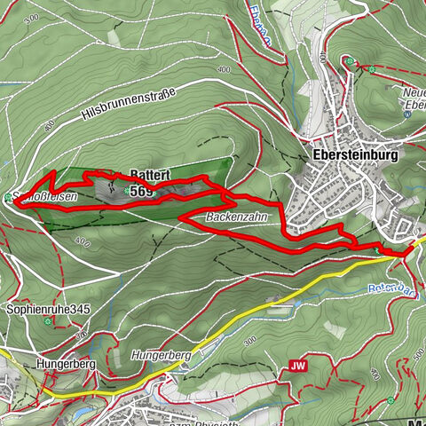 Durch das Felsenlabyrinth Battert zum Alten Schloss