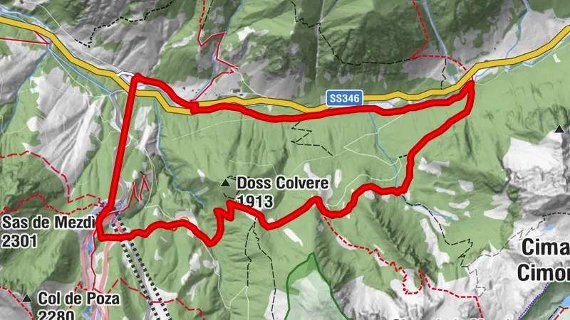 Moena - Alpe Lusia - Colvere und Fango-Gräben