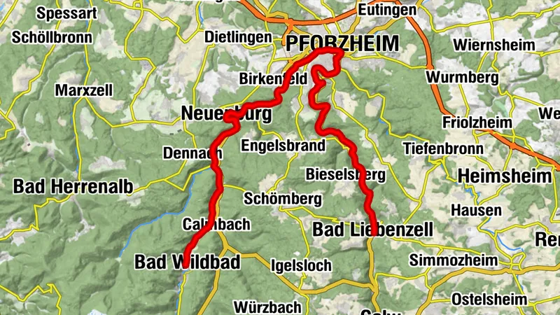 Tälerrunde - Etappe 3: Bad Wildbad-Bad Liebenzell