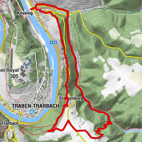Enkirch - Starkenburg - Bach und Weinfelder route