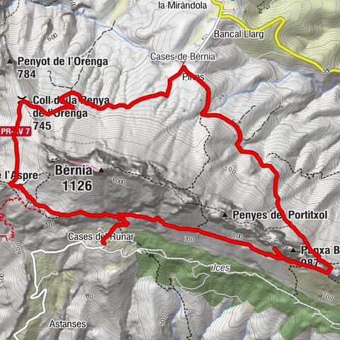 Cases del Runar - Coll de la Penya de l'Orenga - Alt de la Penya - Panxa Blanca