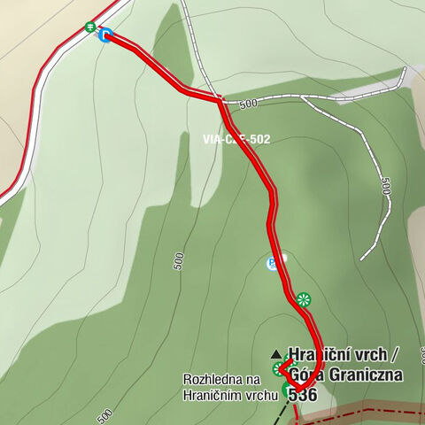 Město Albrechtice - Hraniční vrch / Góra Graniczna