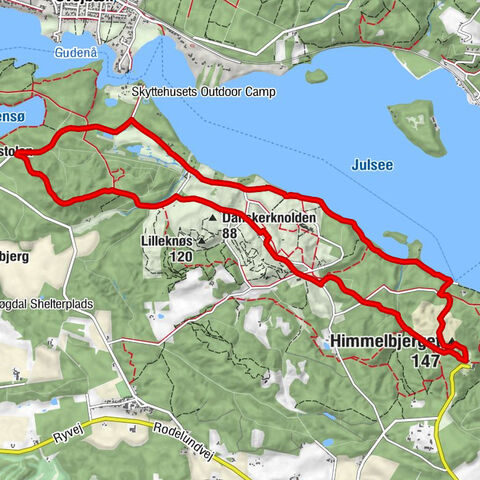 Skanderborg Kommune - Himmelbjerget - Danskerknolden - H C Andersens Bænk