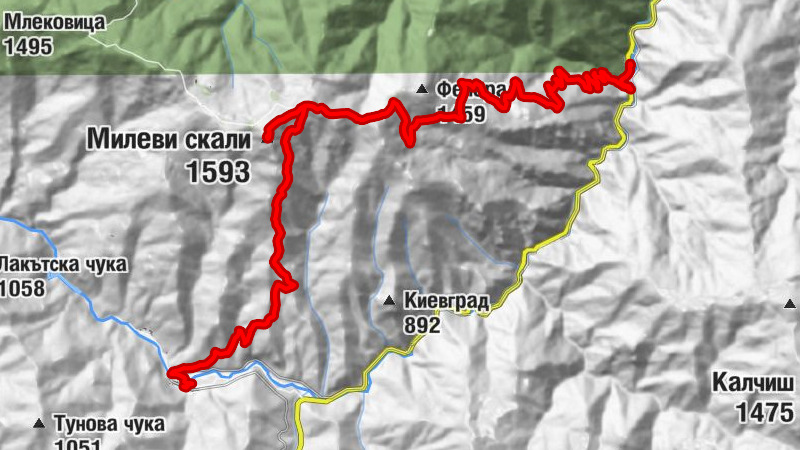 Долене - Милеви скали - хижа Равно боре - Пазарджик