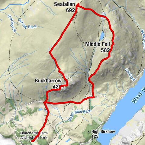 Nether Wasdale - Buckbarrow - Seatallan - Middle Fell