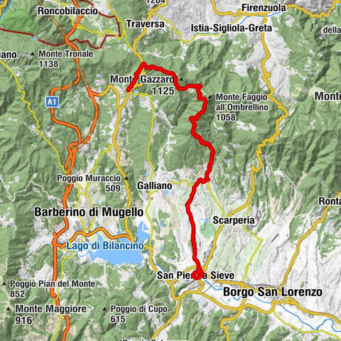 San Piero a Sieve - Monte Alto - Il Poggione - Barberino di Mugello