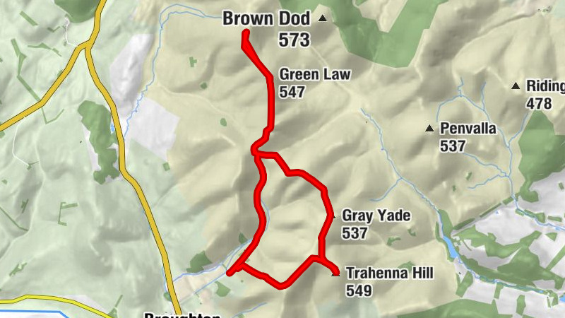 Scottish Borders - Pyked Stane Hill (Pyket Stave) - Gray Yade - Trahenna Hill